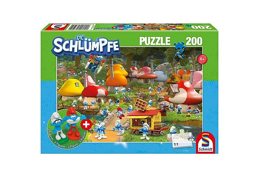 Schmidt Spiele Puzzle In Schlumpfhausen, 200 Teile, mit Add-on (2 Figuren), günstig online kaufen