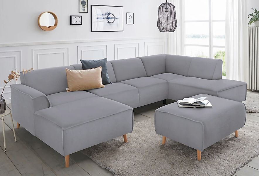andas Wohnlandschaft "Janek Scandic Design, elegant und zeitlos U-Form", mi günstig online kaufen