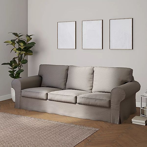 Bezug für Ektorp 3-Sitzer Sofa nicht ausklappbar, dunkelgrau, Sofabezug für günstig online kaufen