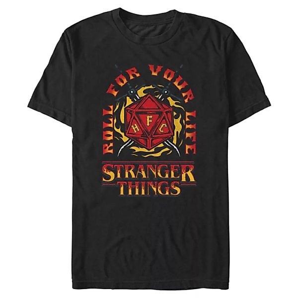 Netflix - Stranger Things - Fire and Dice - Männer T-Shirt günstig online kaufen
