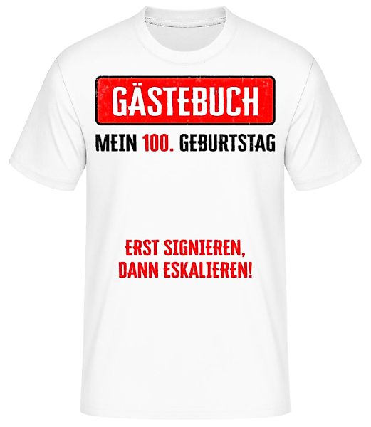 Gästebuch 100 · Männer Basic T-Shirt günstig online kaufen