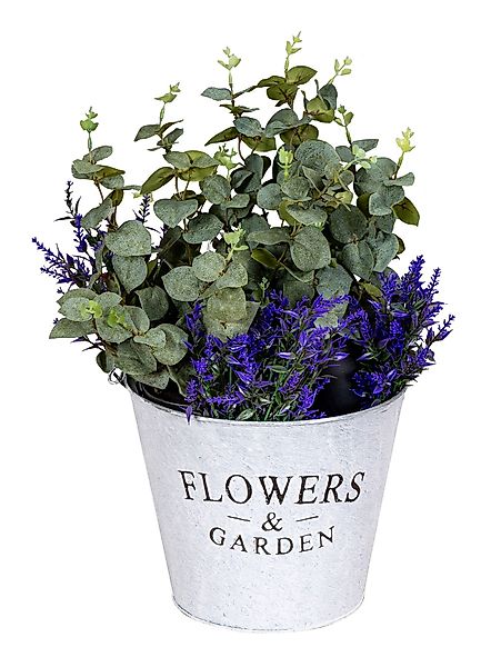 Levandeo® Kräutertopf, Eimer H21cm Metall Garten günstig online kaufen