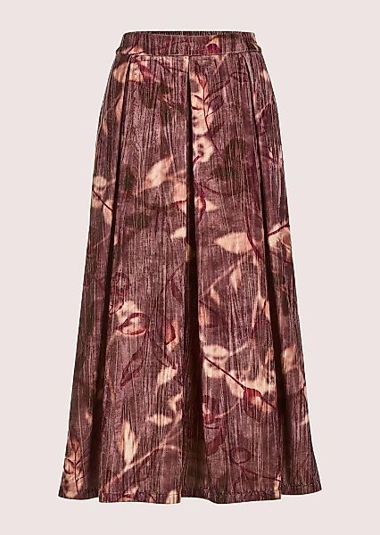 MADELEINE Midirock "Samtrock Eleganter Midirock mit floralem Design" Samtro günstig online kaufen