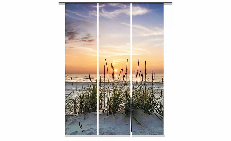 HOME WOHNIDEEN Schiebegardine EVENING, Klettband (3 günstig online kaufen