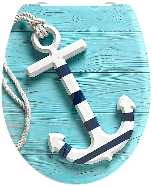 welltime WC-Sitz Anchor, abnehmbar, Absenkautomatik, bruchsicher, günstig online kaufen