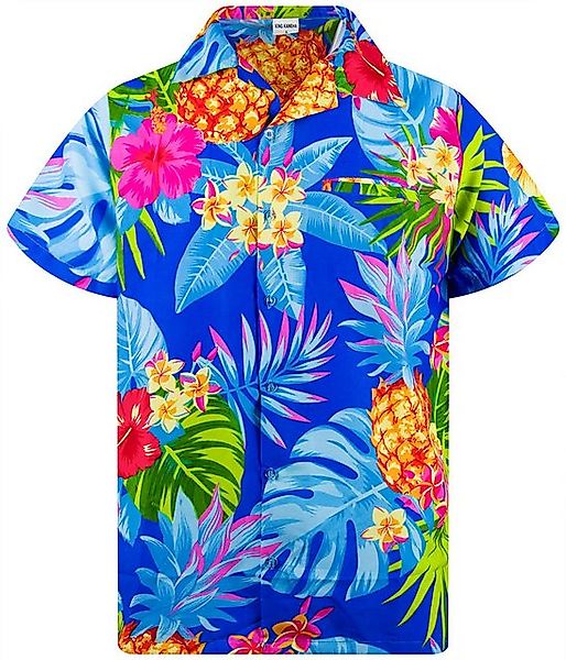 King Kameha Hawaiihemd Pineapple Übergrößen 7XL-12XL Kurzarm Front-Tasche S günstig online kaufen
