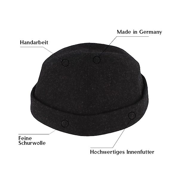 Bullani Baskenmütze randlose handgefertigte Docker Cap günstig online kaufen