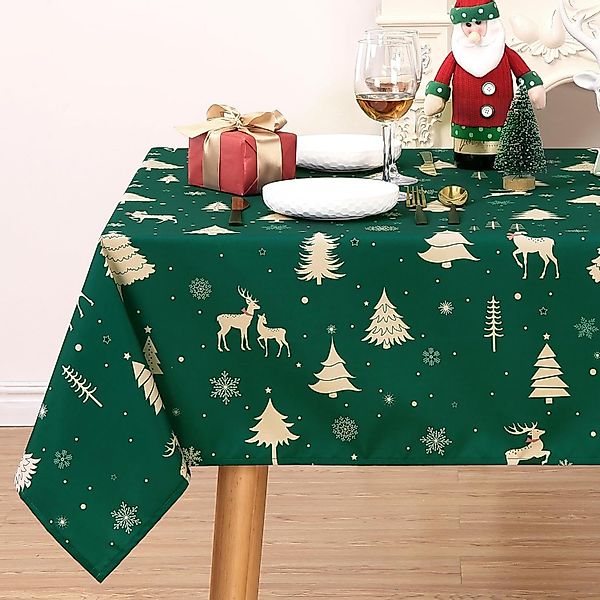 GarveeMore Tischdecke Weihnachtstischdecken Waschbare Tischdecke Schmutzabw günstig online kaufen