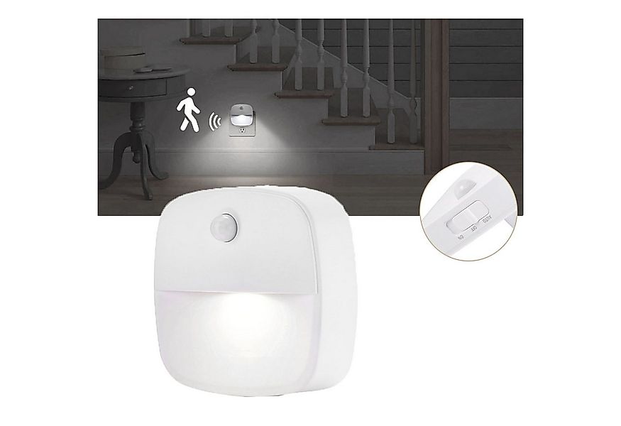 MUPOO LED Nachtlicht Plug-in Nachtlicht, 1/2 Betriebsmodi LED, Bewegungssen günstig online kaufen