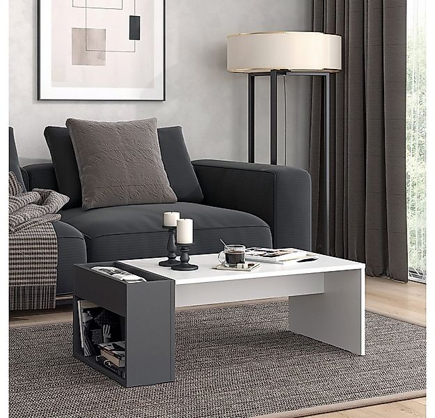 Vicco Couchtisch Chris, Weiß/Anthrazit, 95 x 49.4 cm (1-St) günstig online kaufen