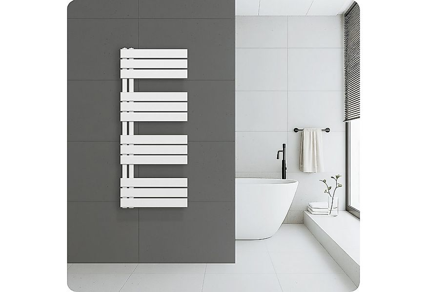 Belrad Badheizkörper mit Seitenpaneelen 120-180 cm, 500-600 mm, Weiß oder S günstig online kaufen