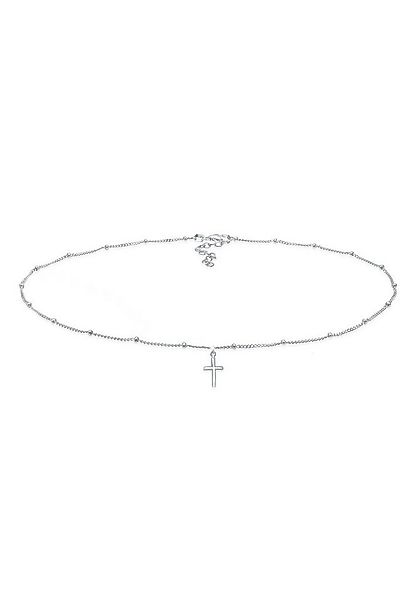 Elli Collier Choker Kugelkette Kreuz Glaube 925 Silber günstig online kaufen