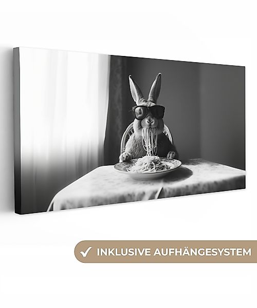 OneMillionCanvasses® Leinwandbild Panorama Kaninchen - Hase günstig online kaufen