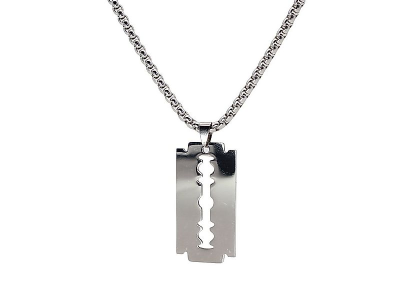 ELLAWIL Edelstahlkette Halskette mit Rasierklinge Anhänger Rasiermesser Ras günstig online kaufen