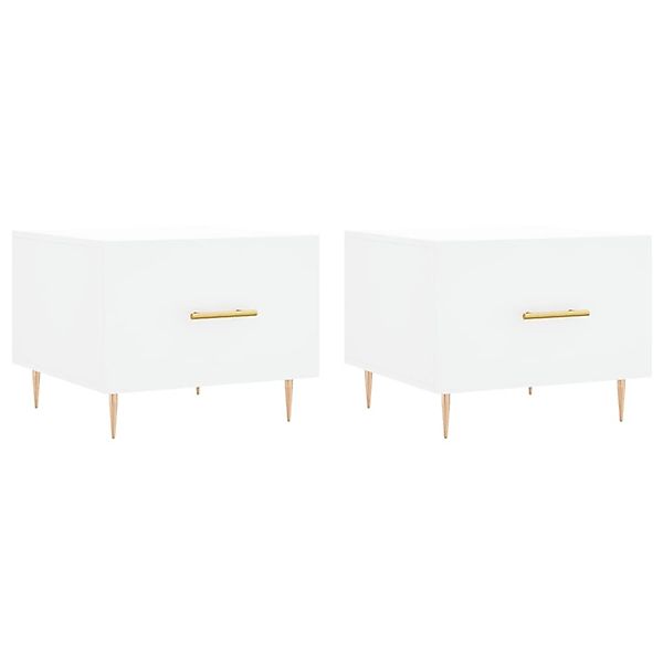 vidaXL Couchtische 2 Stk Weiß 50x50x40 cm Holzwerkstoff 829365 günstig online kaufen