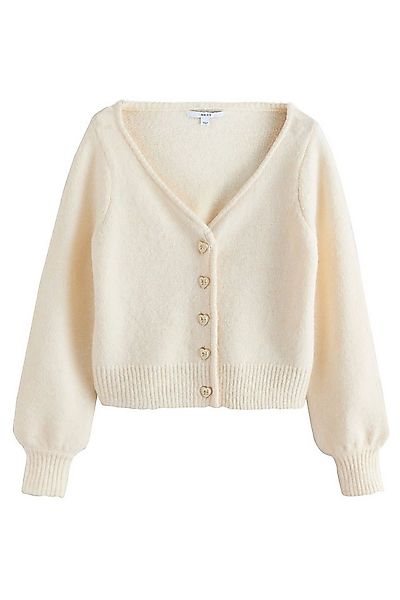 Next Strickjacke Strickjacke mit Herzknöpfen und Wollanteilen (1-tlg) günstig online kaufen