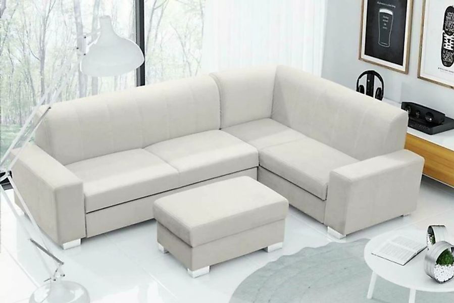 JVmoebel Ecksofa Schlafsofa Eck Sofa Couch Bettfunktion Polster Eck Garnitu günstig online kaufen