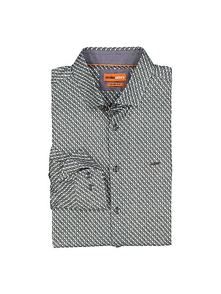 emilio adani Langarmhemd Herren Langarm-Hemd slim fit, Anthrazit günstig online kaufen
