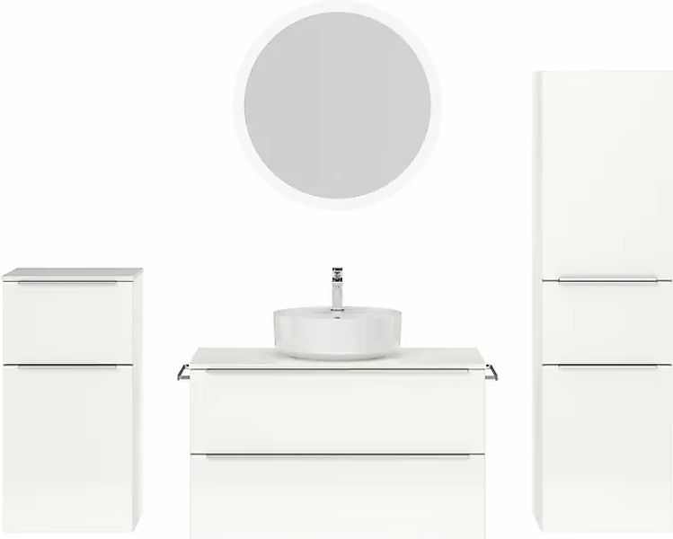 nobilia® Badmöbel-Set »Alvene« vormontiert, mit Soft-Close, 4 Stk. tlg. Hoc günstig online kaufen