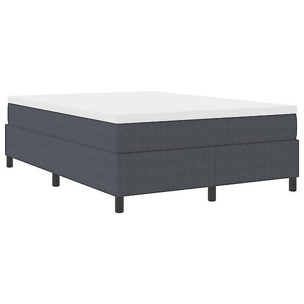 vidaXL Bett Boxspringbett Dunkelgrau 140x200 cm Cord-Stoff (1-tlg) günstig online kaufen