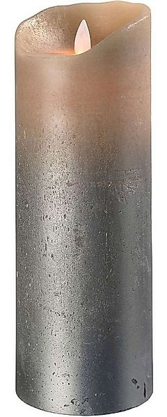 SOMPEX LED-Kerze Sompex Flame LED Echtwachskerze Sand metallic 8x23cm (Kerz günstig online kaufen