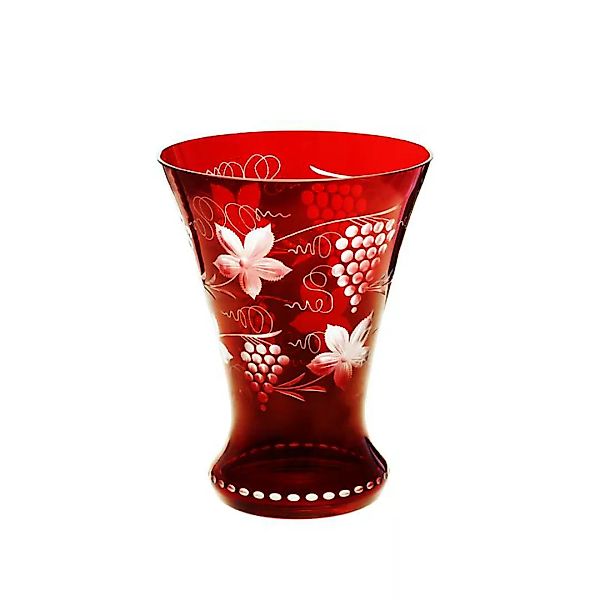 Vase Red Queen 21 cm, Rot, aus Glas günstig online kaufen