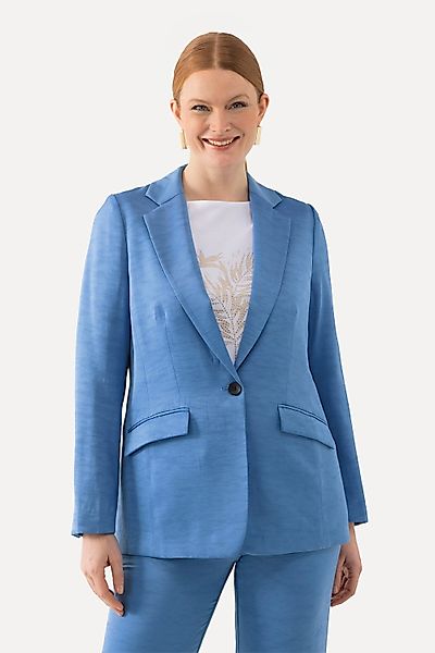 Ulla Popken Blusenblazer Blazer Struktur Reverskragen günstig online kaufen
