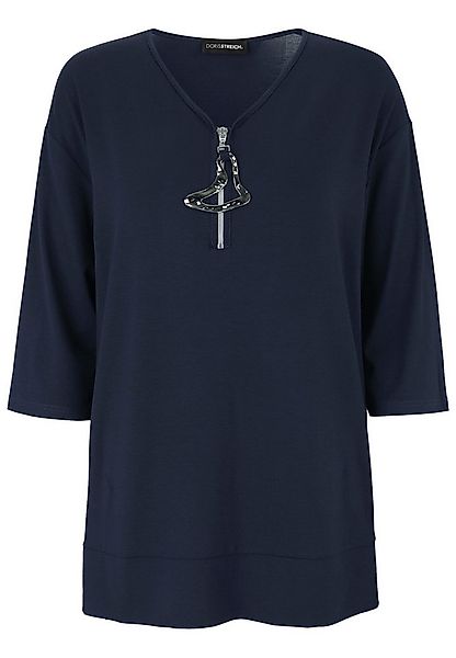 Doris Streich T-Shirt mit dekorativem Reißverschluss-Anhänger günstig online kaufen