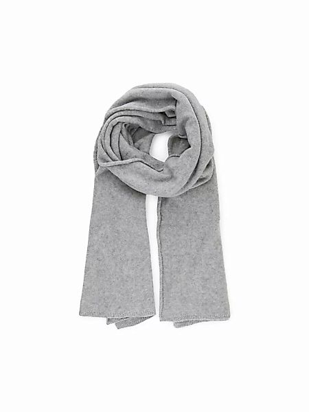 PIECES Langer Woll Schal Damen Grau günstig online kaufen