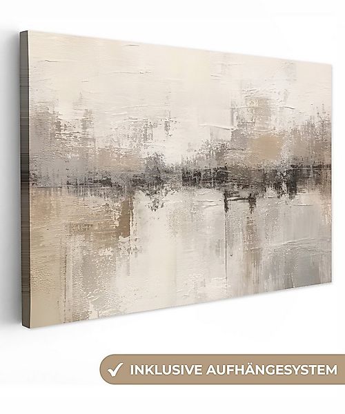 OneMillionCanvasses® Leinwandbild Moderne Kunst - Abstrakt - Beige, Fotodru günstig online kaufen