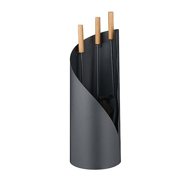 relaxdays Kamingarnitur 4-teiliges Kaminbesteck mit Ständer, günstig online kaufen