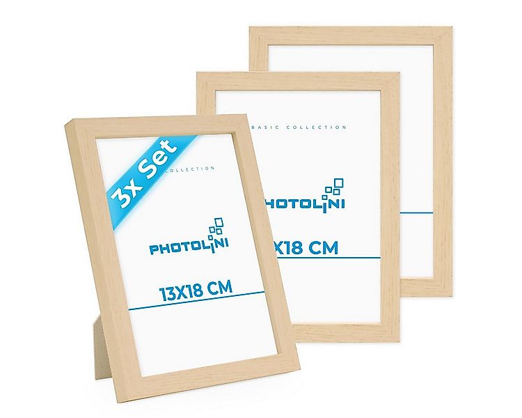 PHOTOLINI Bilderrahmen 3er Set 13x18 cm Poster-Rahmen, zum Aufhängen & Aufs günstig online kaufen