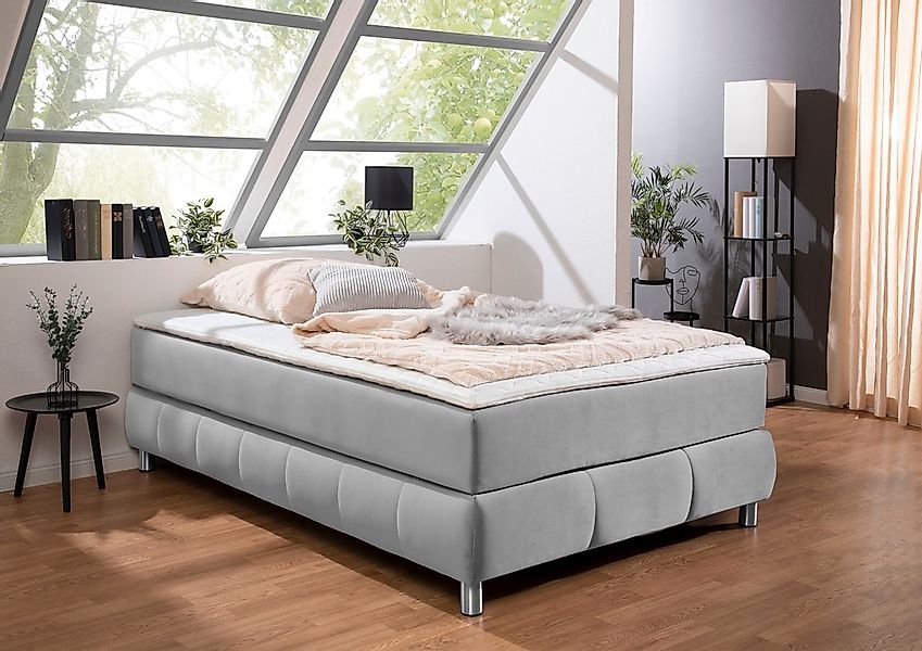 andas Boxspringbett "Salo", Ohne Kopfteil, inkl. Topper, auch in Überlänge günstig online kaufen