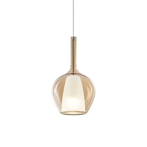 Ideal Lux Pendellampe Kalique 1, amberfarben, Ø 18 cm günstig online kaufen