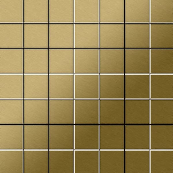 ALLOY Mosaik Fliese Massiv Metall Titan Gebürstet Gold 1,6mm Stark Attica-t günstig online kaufen