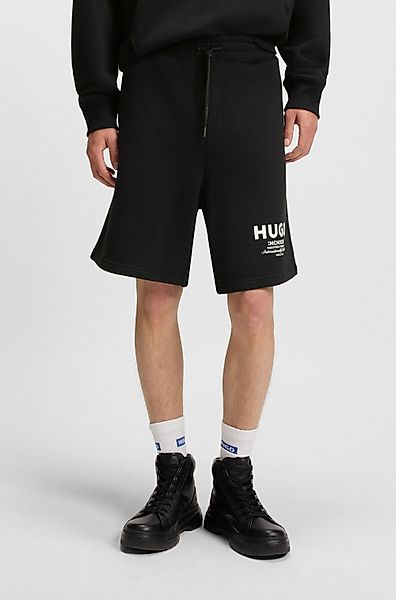 HUGO Blue Sweatshorts "Nomario" mit großem Druck günstig online kaufen