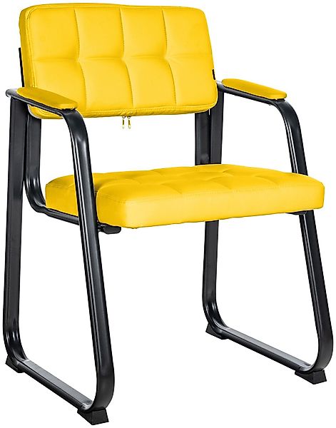 CLP Besucherstuhl Canada, Kunstleder-Bezug, schwarzes Metallgestell günstig online kaufen