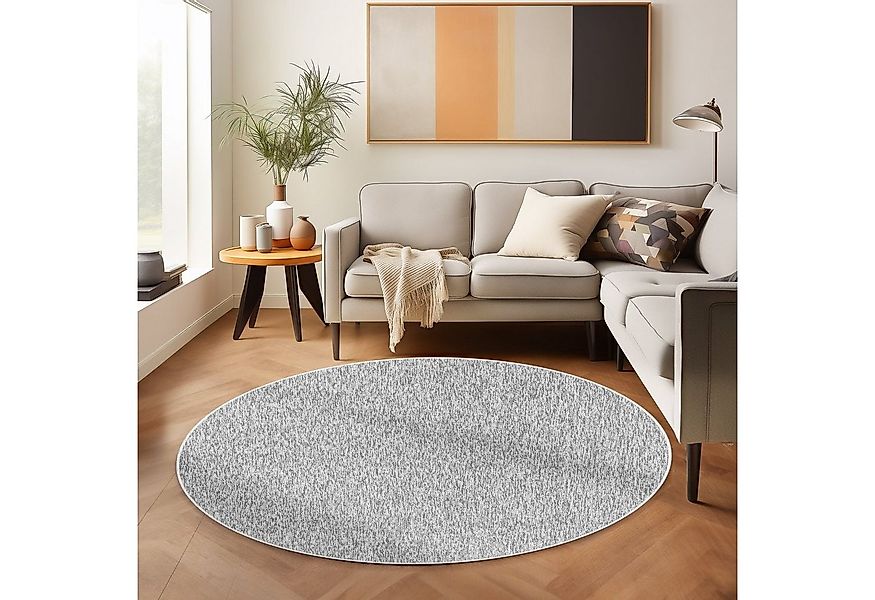SIMPEX24 Teppich Unicolor - Einfarbig, Rund, Höhe: 7 mm, Runder Schlingen T günstig online kaufen