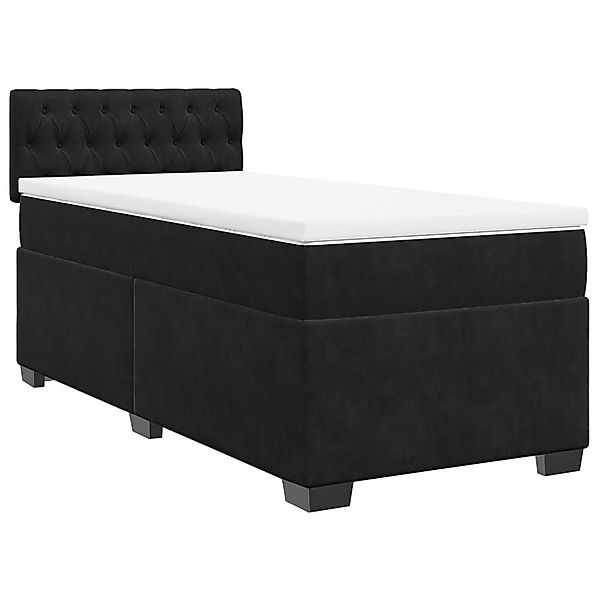 vidaXL Bett Boxspringbett mit Matratze Schwarz günstig online kaufen