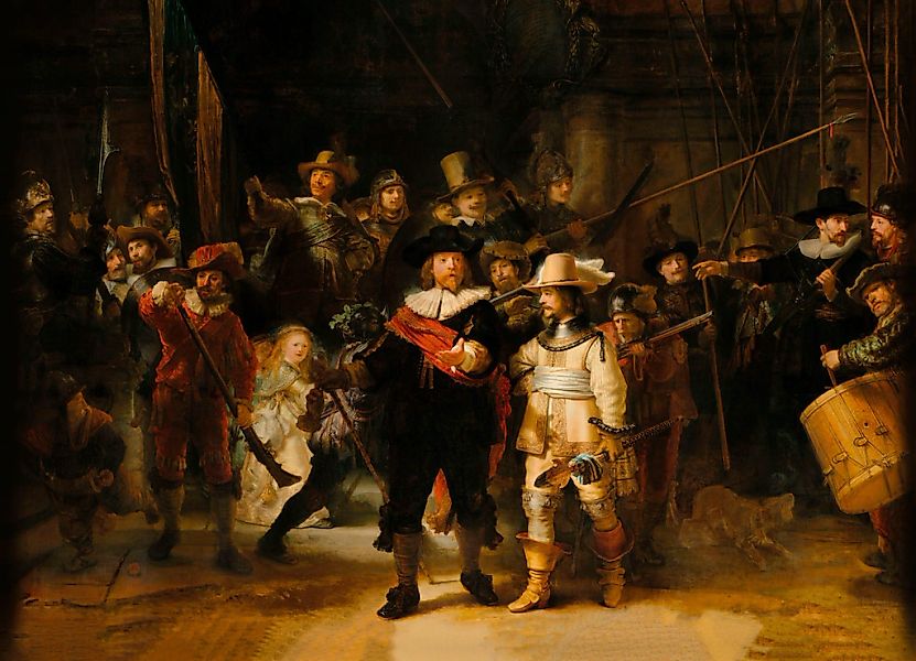 Art for the home Leinwandbild "Die Nachtwacht" Art die Nachtwache Rembrandt günstig online kaufen