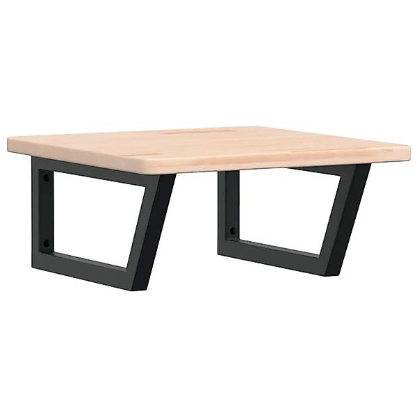 vidaXL Waschtischplatte mit Halterung Stahl und Massivholz Eiche 3302383 günstig online kaufen
