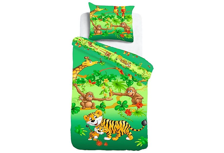 ESPiCO Kinderbettwäsche Dschungeltiere, Renforcé, 2 teilig, Digitaldruck, W günstig online kaufen