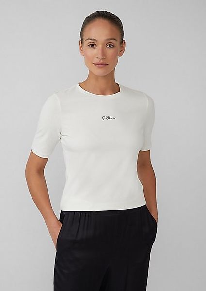s.Oliver BLACK LABEL Kurzarmshirt Jerseyshirt mit Logo-Print günstig online kaufen