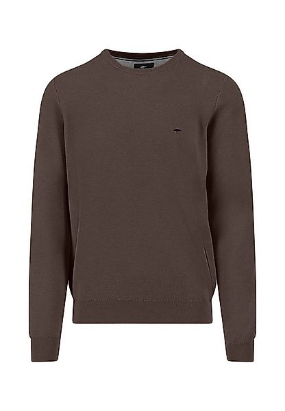 FYNCH-HATTON Rundhalspullover mit Logo Stickerei günstig online kaufen