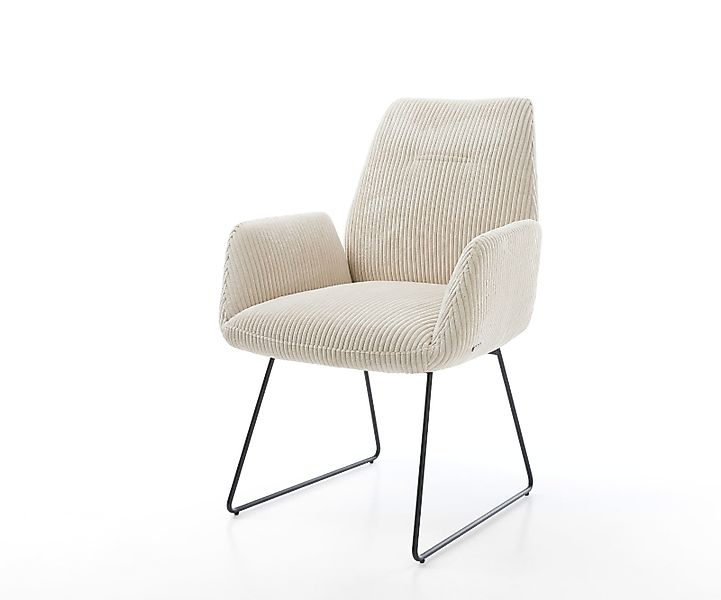 Esszimmerstuhl Zoa-Flex Cord Silbergrau Kufengestell Schwarz Taschenfederke günstig online kaufen