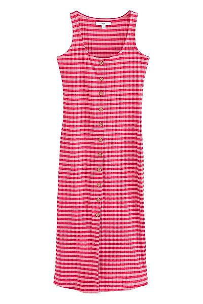 Next Midikleid Geripptes Midikleid mit eckigem günstig online kaufen
