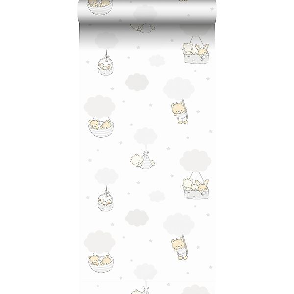 Sanders & Sanders Tapete Tiere Grau Und Weiß 53 Cm X 10 M - 640445 günstig online kaufen