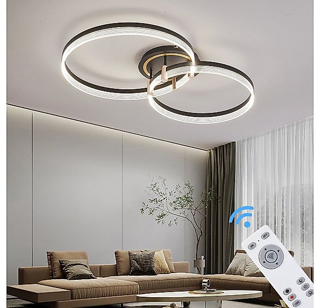 Euroton LED Deckenleuchte LED Deckenleuchte Fernbedienung/Handy-App Lichtfa günstig online kaufen