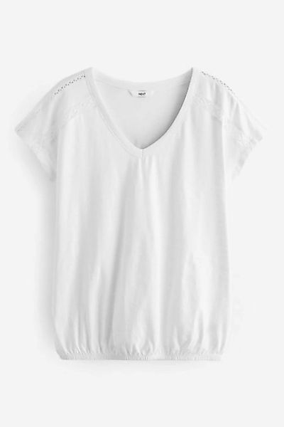 Next V-Shirt Top mit V-Ausschnitt und Ballonsaum – Petite (1-tlg) günstig online kaufen