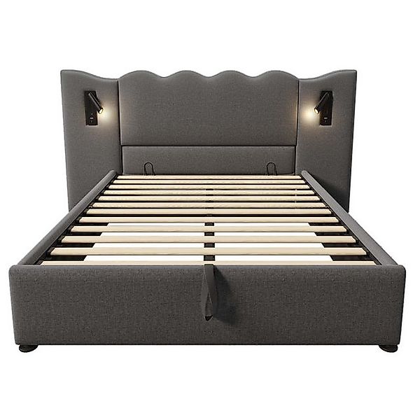 Gotagee Polsterbett Stauraumbett 160x200cm Mit Matratze Leselampe Jugendbet günstig online kaufen